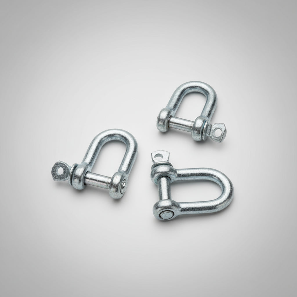3 Stainless steel D shackles