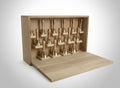 Wooden cabinet for handbells